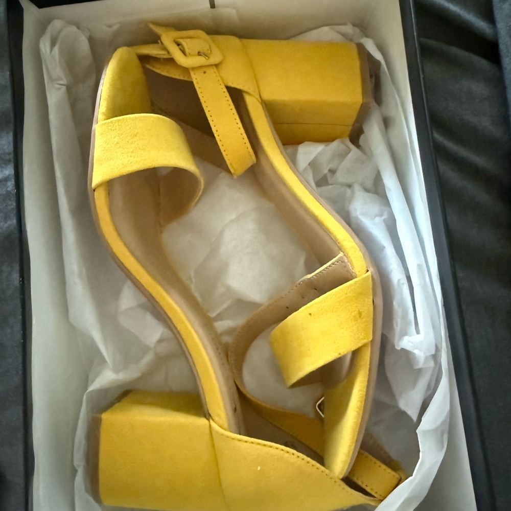 CL by Laundry Yellow Platform Sandals